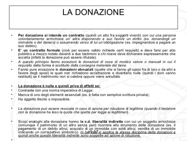 Successioni e donazioni Come fare una donazione di un immobile