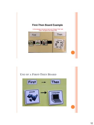 12
USE OF A FIRST-THEN BOARD
 