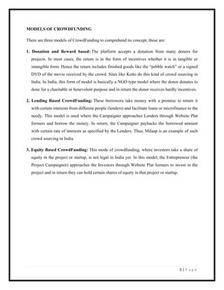 Article on Crowd Funding | PDF