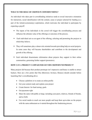 Article on Crowd Funding | PDF