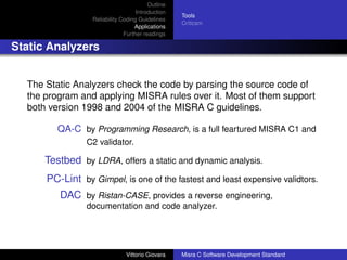 Misra C Software Development Standard | PDF