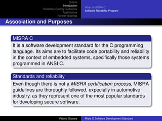 Misra C Software Development Standard | PDF