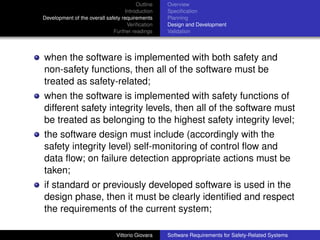 Software Requirements for Safety-related Systems | PDF