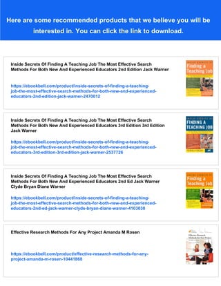 Methods For Effective Teaching Meeting The Needs Of All Students 8th ...