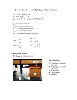  Ecuación del calor de neutralización y análisis dimensiona
2 2
2
3 1 3 2 3 1
1 2 3
0
(T ) (T ) (T )
,
a b sistema n
n a ...