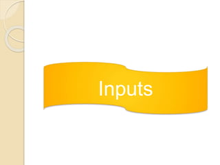 Inputs
 