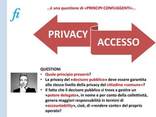Accesso Civico Generalizzato. Analisi di un Parere del Garante della Privacy Slide 29