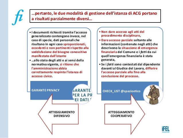 Accesso Civico Semplice E Generalizzato Differenze Accesso Civico Generalizzato. Analisi di un Parere del Garante della