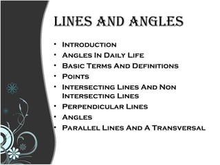 Lines and angles cbse class 9 math chemistry | PPT