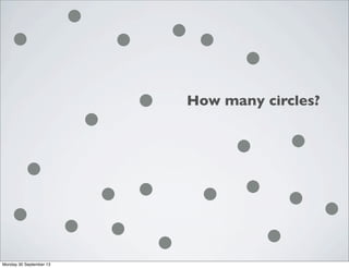 How many circles?
Monday 30 September 13
 