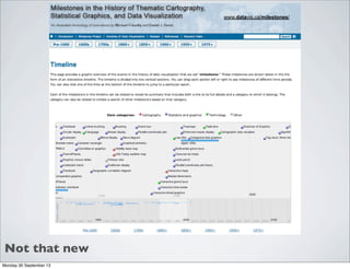 Not that new
www.datavis.ca/milestones/
Monday 30 September 13
 