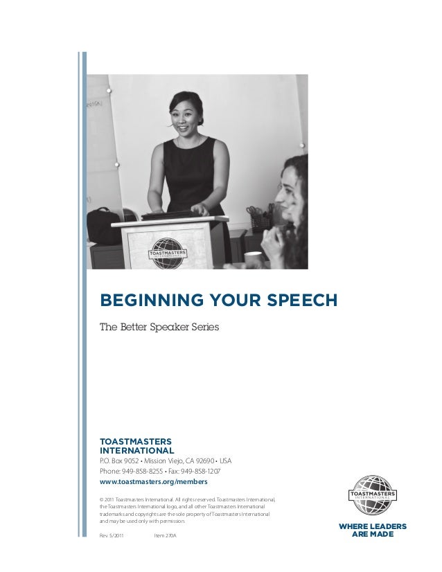 270 A Beginning your speech