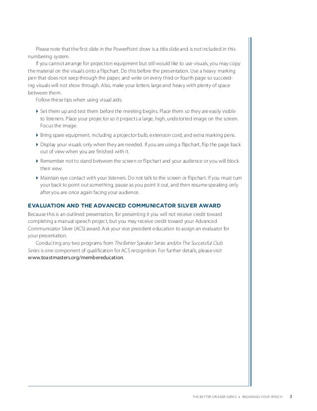Toastmasters speech structure picture