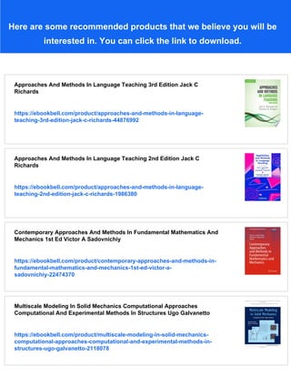 Approaches And Methods In Language Teaching Third Edition Jack C ...