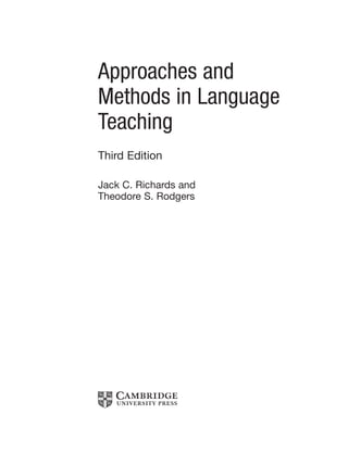 Approaches And Methods In Language Teaching Third Edition Jack C ...
