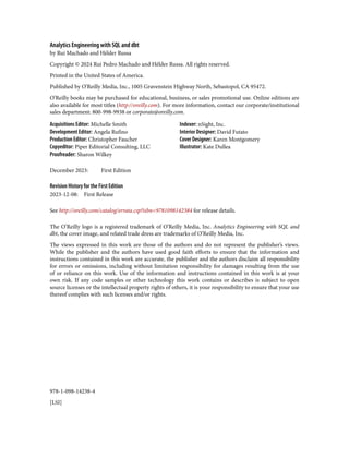 Analytics Engineering With Sql And Dbt Building Meaningful Data Models ...