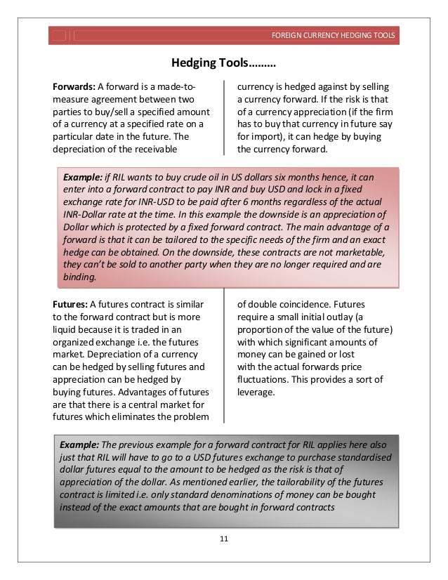 Foreign Exchange Hedging Tools - 