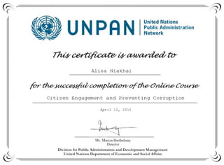 UNPAN Certificate