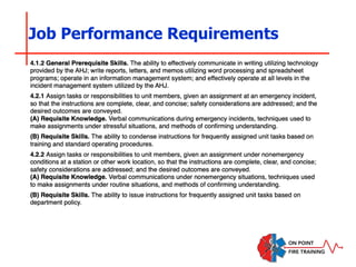 Job Performance Requirements
 
