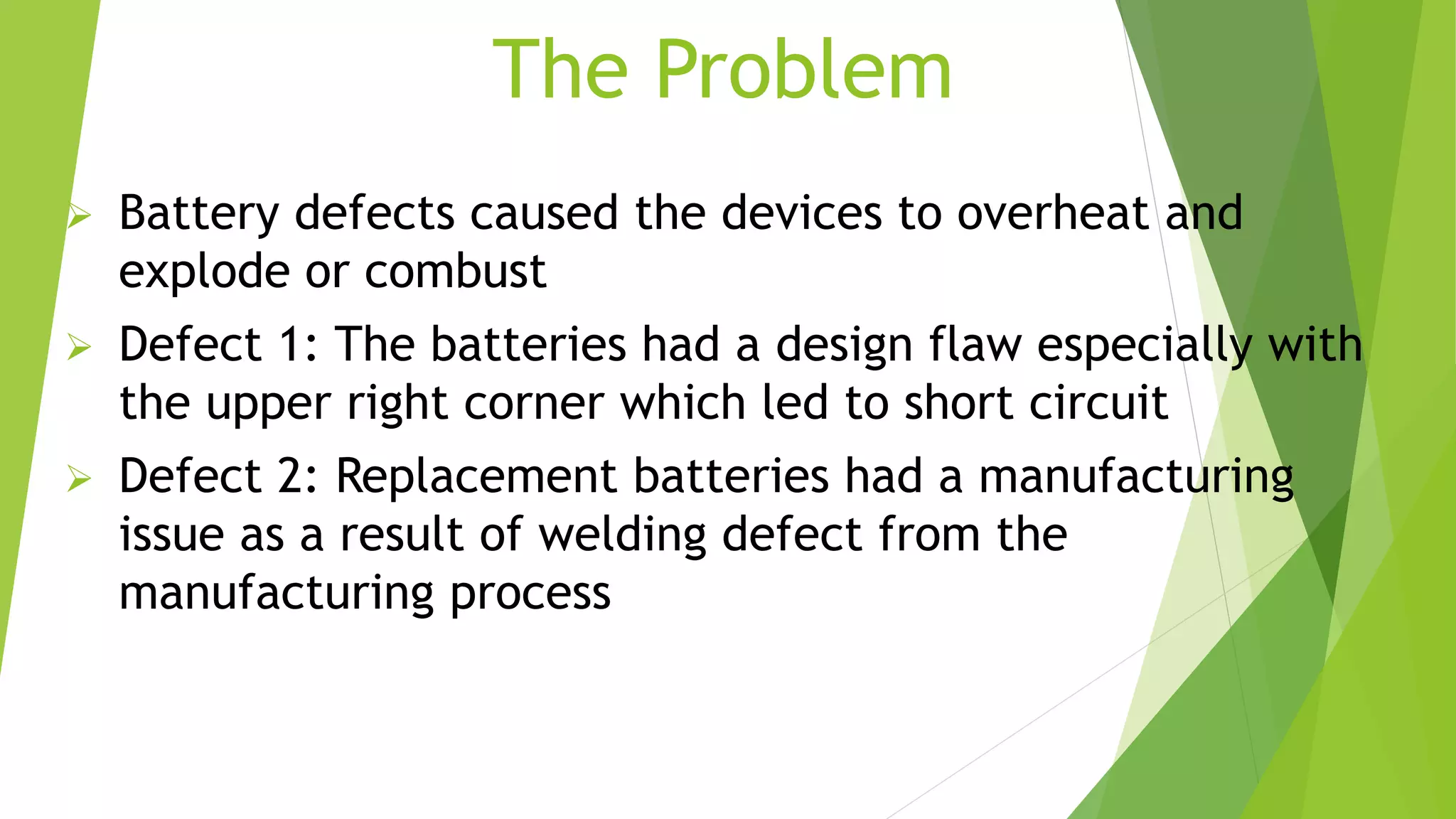 Case Study: Why Glaxy Note 7 Had Battery Defects? | PPT