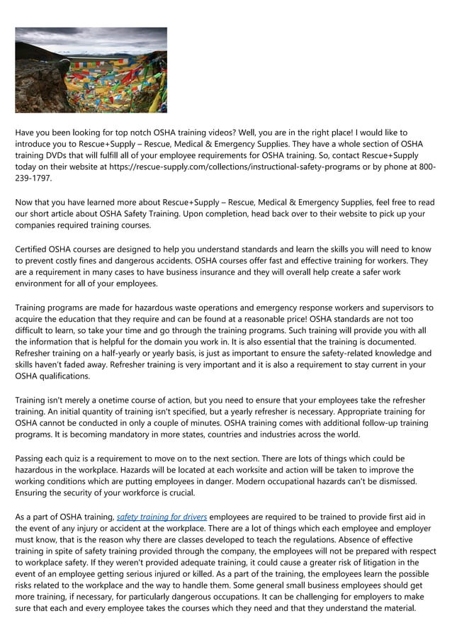 OSHA SAFETY TRAINING PDF