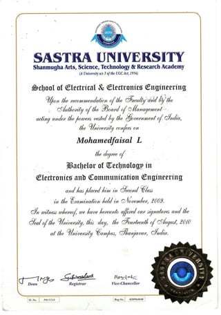 Attested Degree 