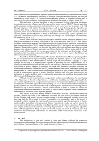 Comparative analysis of genetic algorithms for automated test case ...