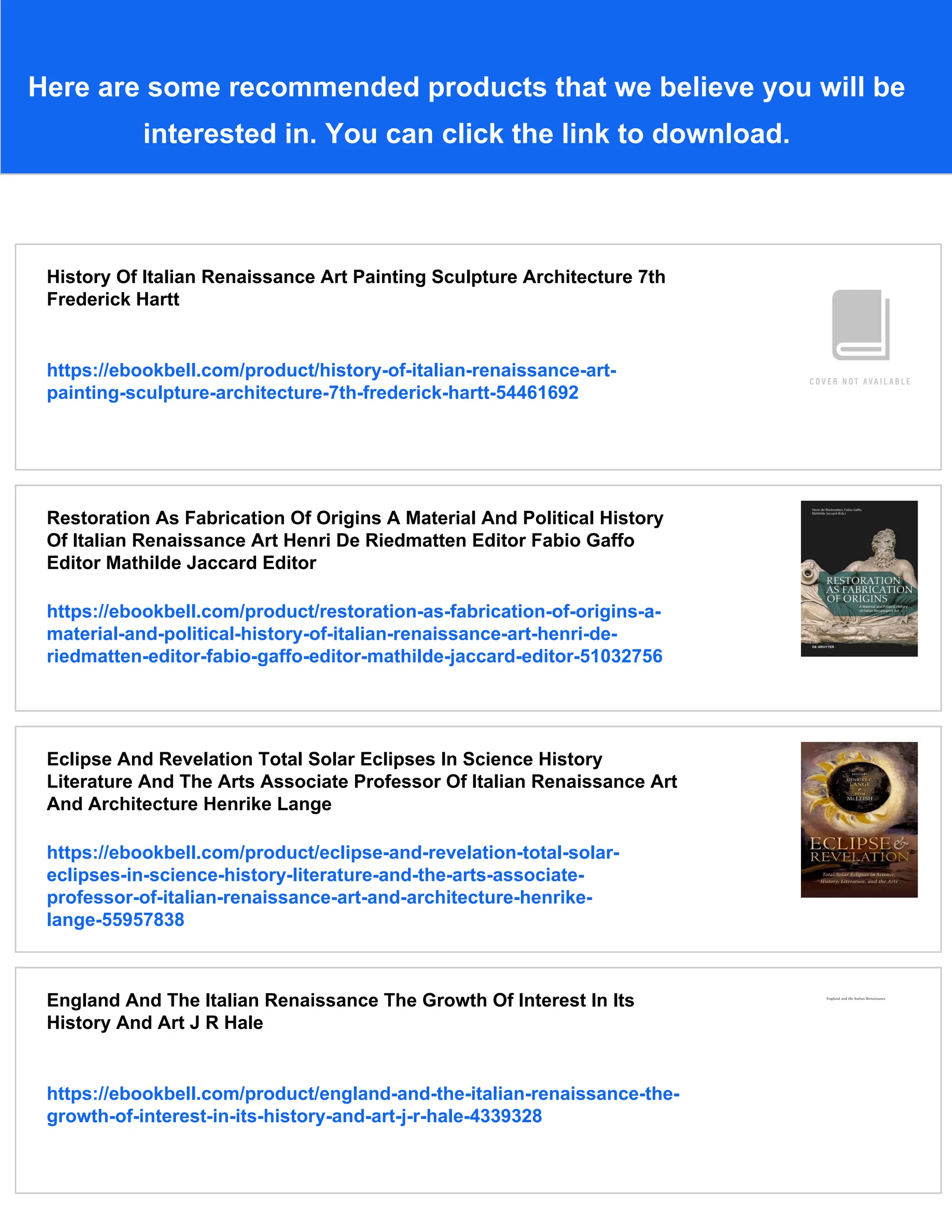 History Of Italian Renaissance Art 7th Edition 7th Hartt Frederick