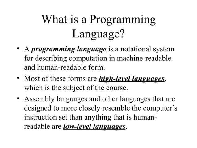 software principle programming language | PPT