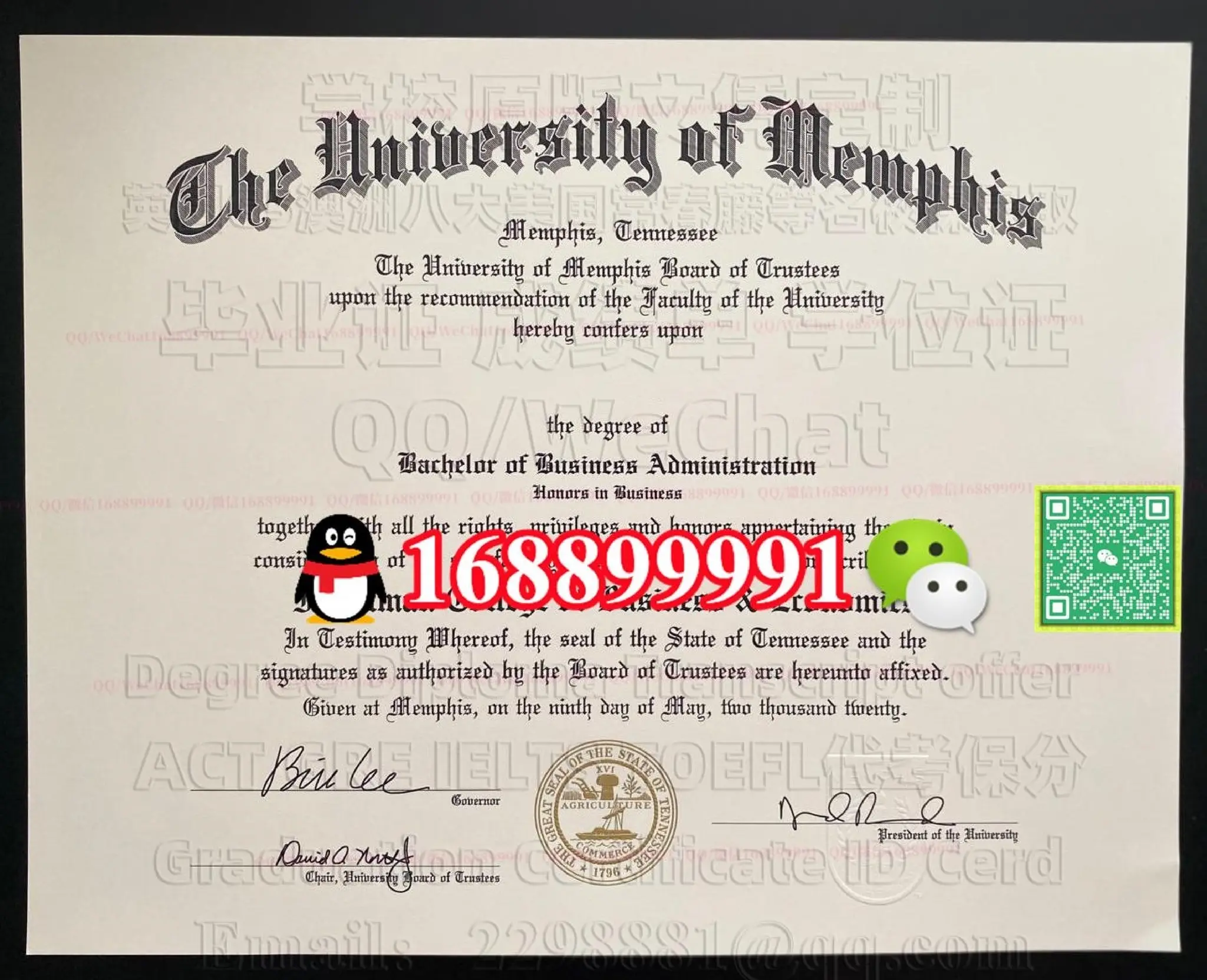 The University of Memphis degree offer diploma Transcript PPT