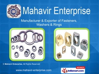 Manufacturer & Exporter of Fasteners,  Washers & Rings 