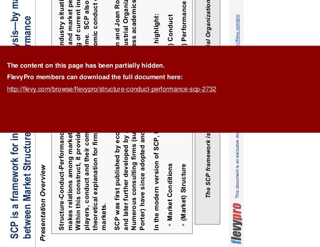 Structure Conduct Performance Scp