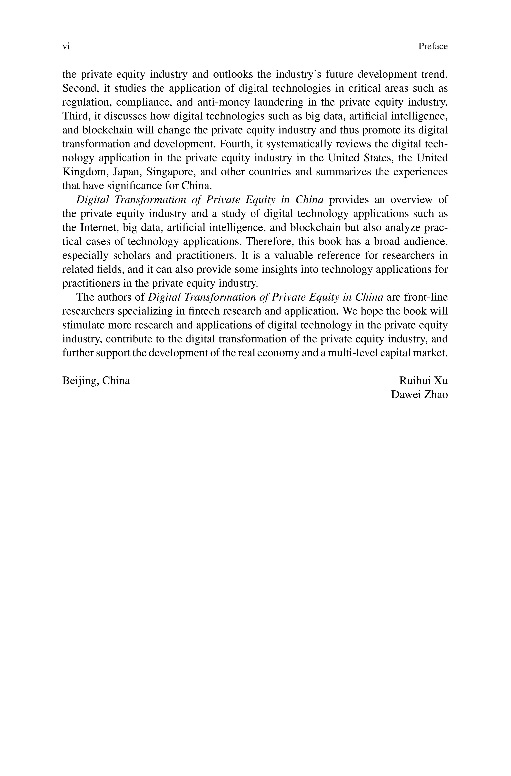 Digital Transformation Of Private Equity In China Ruihui Xu Dawei Zhao ...