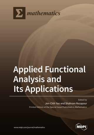 Applied Functional Analysis And Its Applications Jenchih Yao | PDF