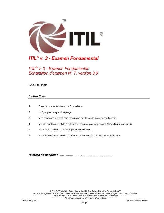 Exame itil v3 foundation