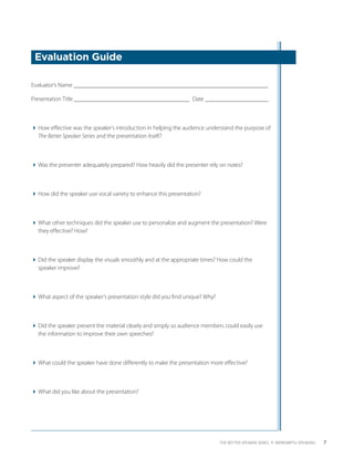 Impromptu Speaking (PDF) | PDF