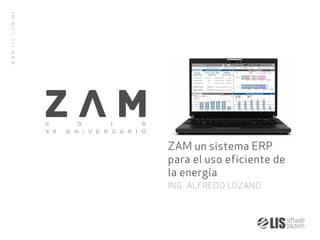 WWW.LIS.COM.MX
ZAM un sistema ERP
para el uso eficiente de
la energía
ING. ALFREDO LOZANO
 