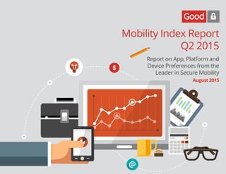Mobility Index Report
Q2 2015
Report on App, Platform and
Device Preferences from the
Leader in Secure Mobility
August 2015
 