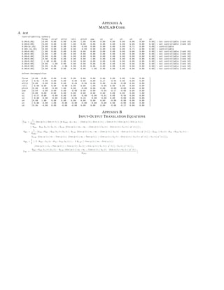 APPENDIX A
MATLAB CODE
A. test
APPENDIX B
INPUT-OUTPUT TRANSLATION EQUATIONS
 