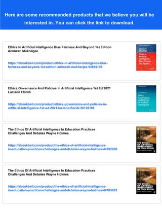 Ethics In Artificial Intelligence Bias Fairness And Beyond Animesh ...