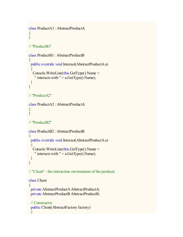 Abstract Factory Design Patterns In Net With Examples Abstract Factory Design Patterns In Net With Examples