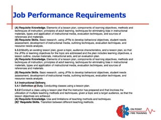 Job Performance Requirements
 