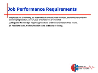 Job Performance Requirements
 