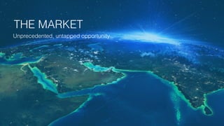 THE MARKET
Unprecedented, untapped opportunity
 