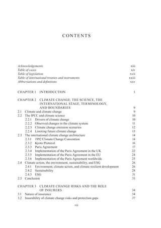 Insurance Climate Change And The Law Arnolddwyer Franziska | PDF