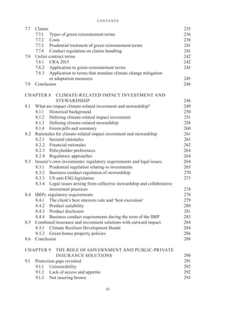 Insurance Climate Change And The Law Arnolddwyer Franziska | PDF