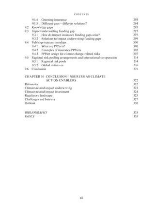 Insurance Climate Change And The Law Arnolddwyer Franziska | PDF