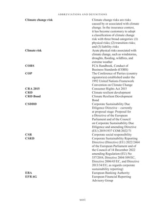 Insurance Climate Change And The Law Arnolddwyer Franziska | PDF