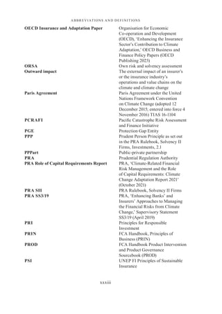 Insurance Climate Change And The Law Arnolddwyer Franziska | PDF