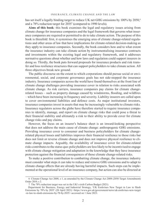 Insurance Climate Change And The Law Arnolddwyer Franziska | PDF